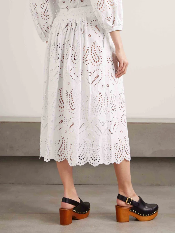 Elegant Cutout Embroidered Lace Skirt - Image 2