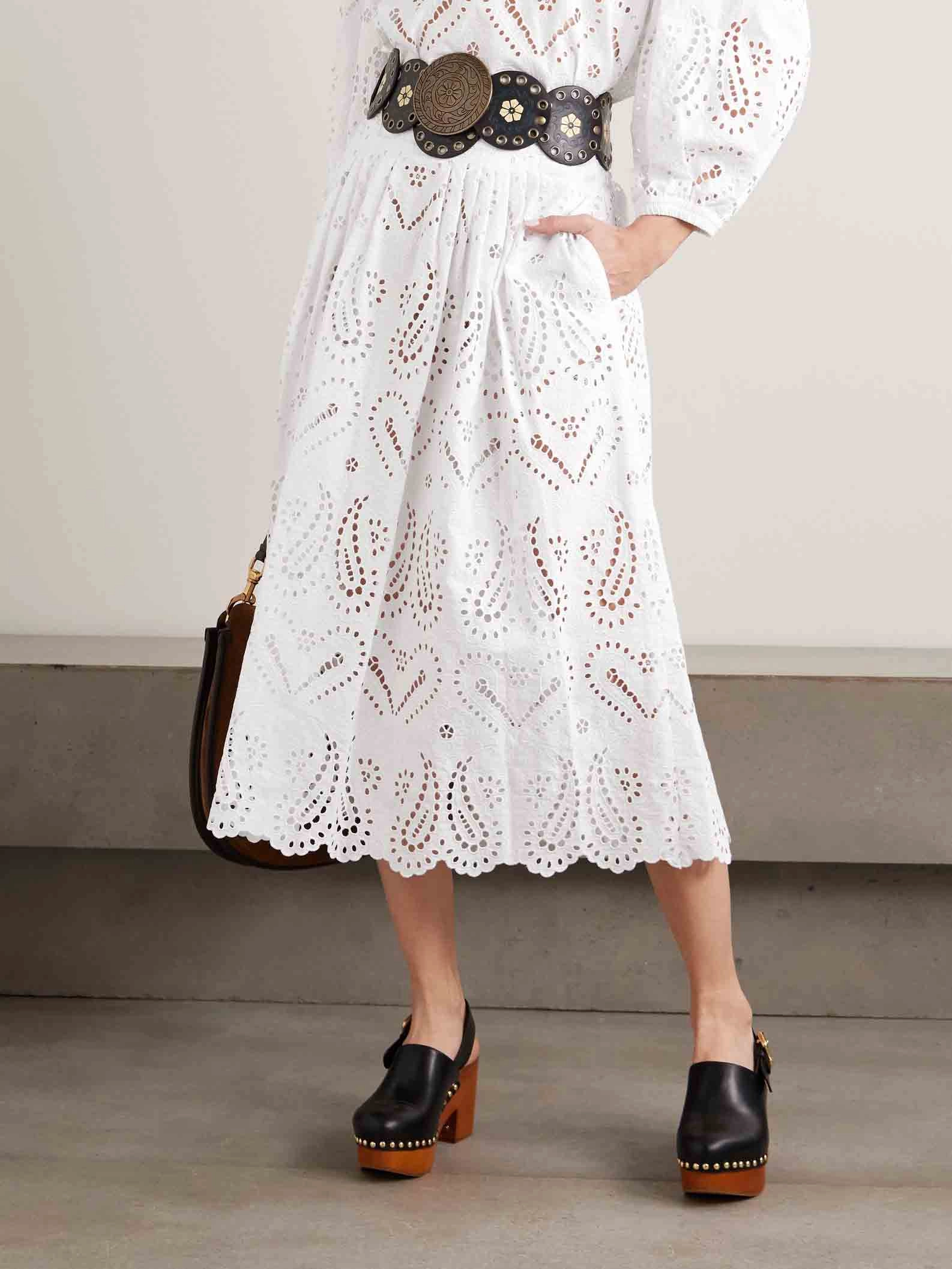 Elegant Cutout Embroidered Lace Skirt - Image 1