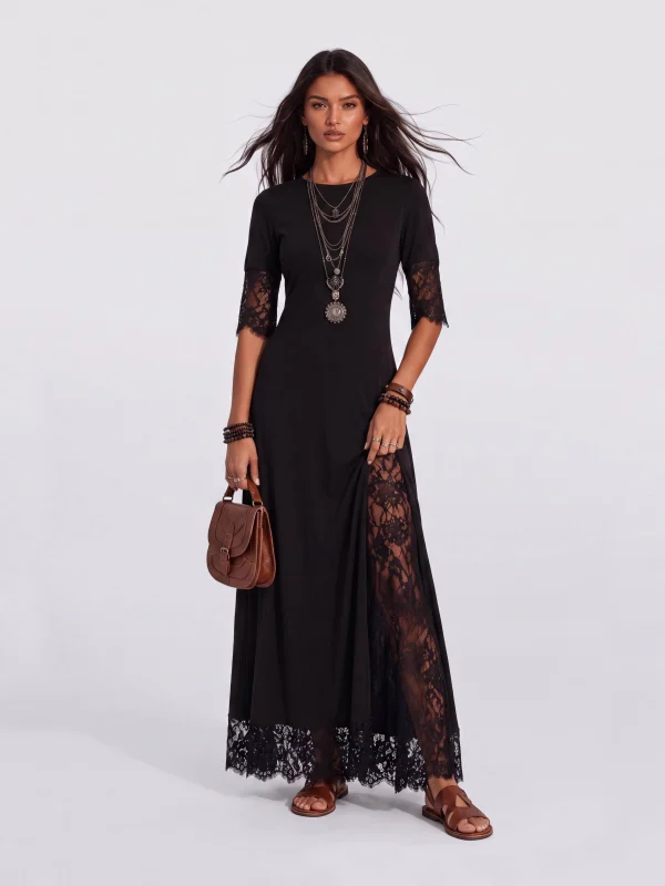 Bohemian Split Lace Dress