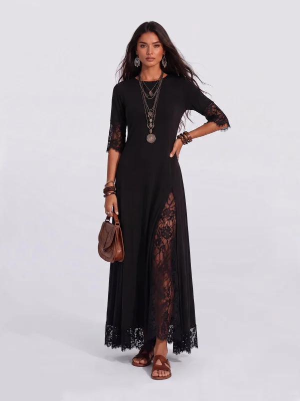 Bohemian Split Lace Dress - Image 2